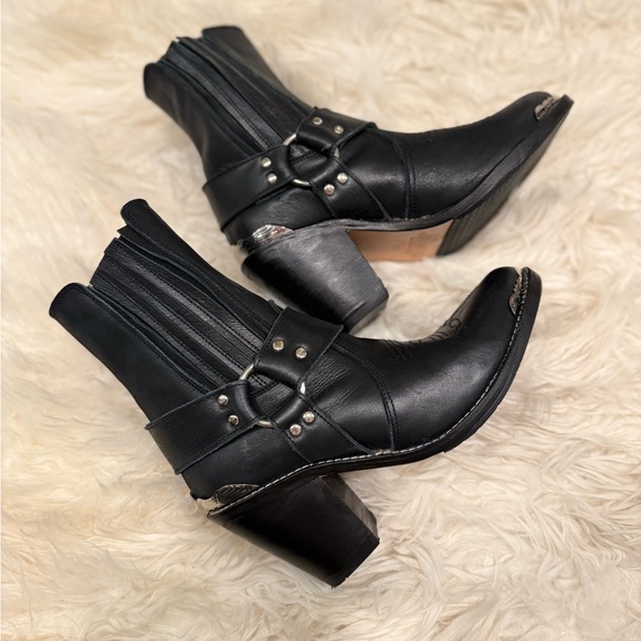 Ankle boots. Cowboy boots. Real leather. - Picture 4 of 9